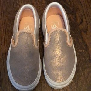 Gold slip on vans